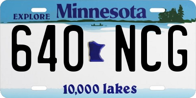 MN license plate 640NCG
