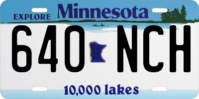 MN license plate 640NCH