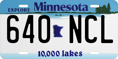 MN license plate 640NCL