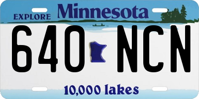 MN license plate 640NCN
