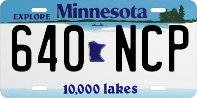MN license plate 640NCP