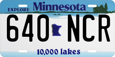 MN license plate 640NCR