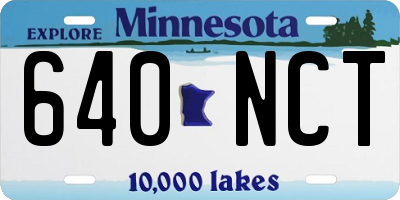 MN license plate 640NCT