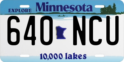 MN license plate 640NCU