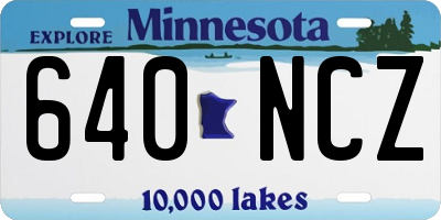 MN license plate 640NCZ