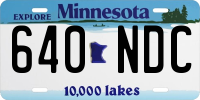 MN license plate 640NDC