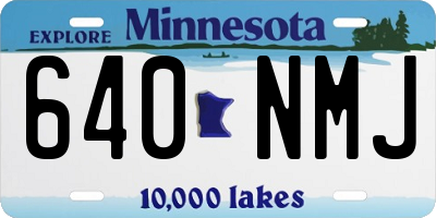 MN license plate 640NMJ