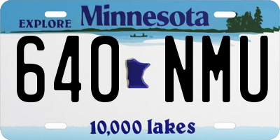 MN license plate 640NMU