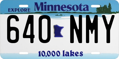 MN license plate 640NMY