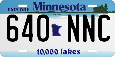 MN license plate 640NNC