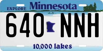 MN license plate 640NNH