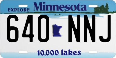 MN license plate 640NNJ