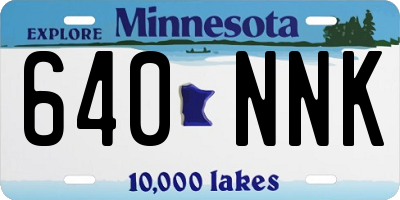 MN license plate 640NNK