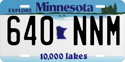 MN license plate 640NNM