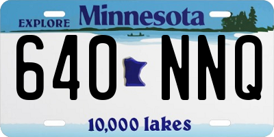 MN license plate 640NNQ