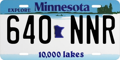 MN license plate 640NNR