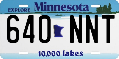 MN license plate 640NNT