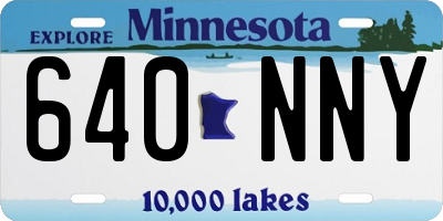 MN license plate 640NNY