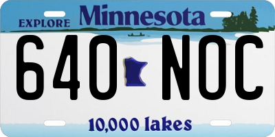 MN license plate 640NOC