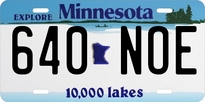 MN license plate 640NOE