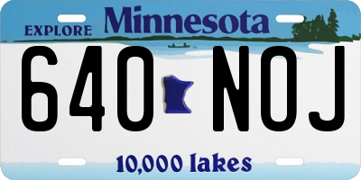 MN license plate 640NOJ
