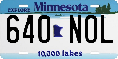 MN license plate 640NOL