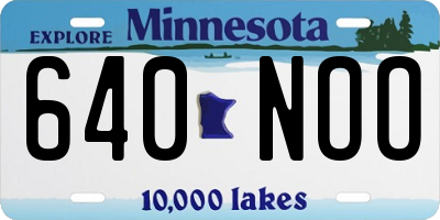 MN license plate 640NOO