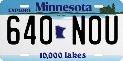 MN license plate 640NOU