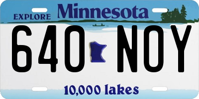 MN license plate 640NOY