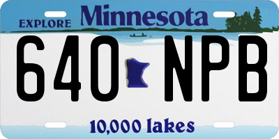 MN license plate 640NPB