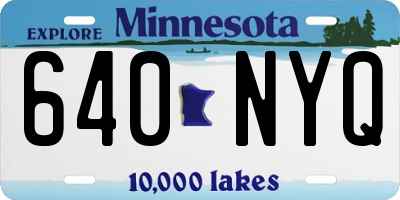 MN license plate 640NYQ