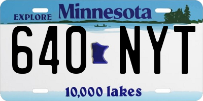 MN license plate 640NYT