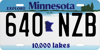 MN license plate 640NZB