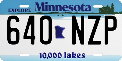 MN license plate 640NZP