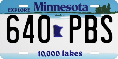 MN license plate 640PBS