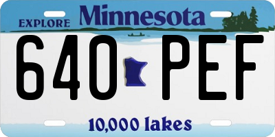 MN license plate 640PEF