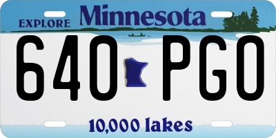 MN license plate 640PGO