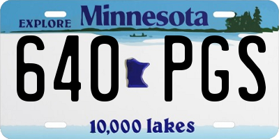 MN license plate 640PGS