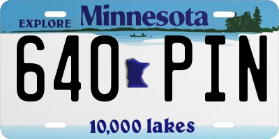 MN license plate 640PIN