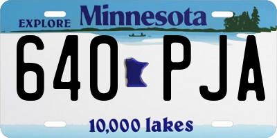 MN license plate 640PJA