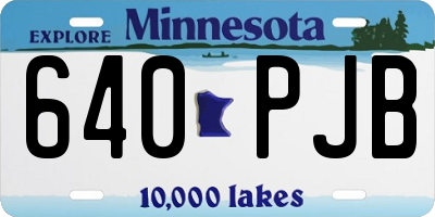 MN license plate 640PJB