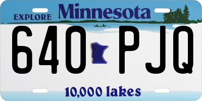 MN license plate 640PJQ