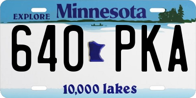 MN license plate 640PKA