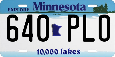 MN license plate 640PLO