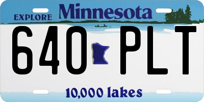 MN license plate 640PLT