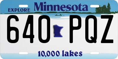 MN license plate 640PQZ
