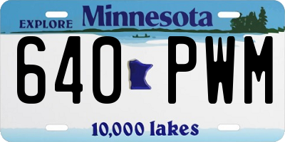 MN license plate 640PWM