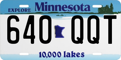 MN license plate 640QQT