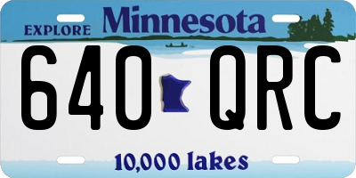 MN license plate 640QRC