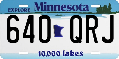 MN license plate 640QRJ